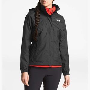 Women’s black NORTH FACE rain jacket